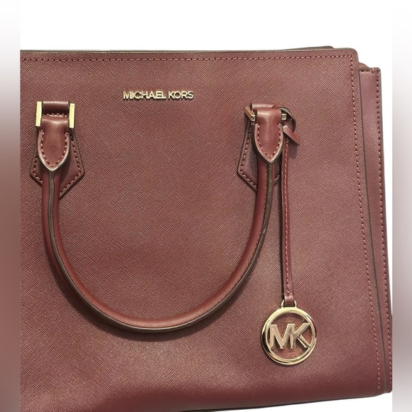 Michael Kors Burgundy Large Saffiano Leather Satchel - Picture 5 of 13